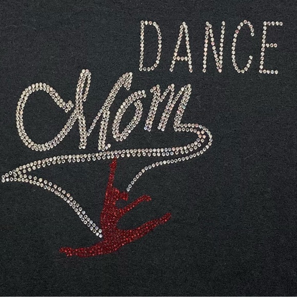 Bling DANCE MOM Embellished Lightweight LS Tee Top Plus 3X EUC 11039 - Picture 1 of 3
